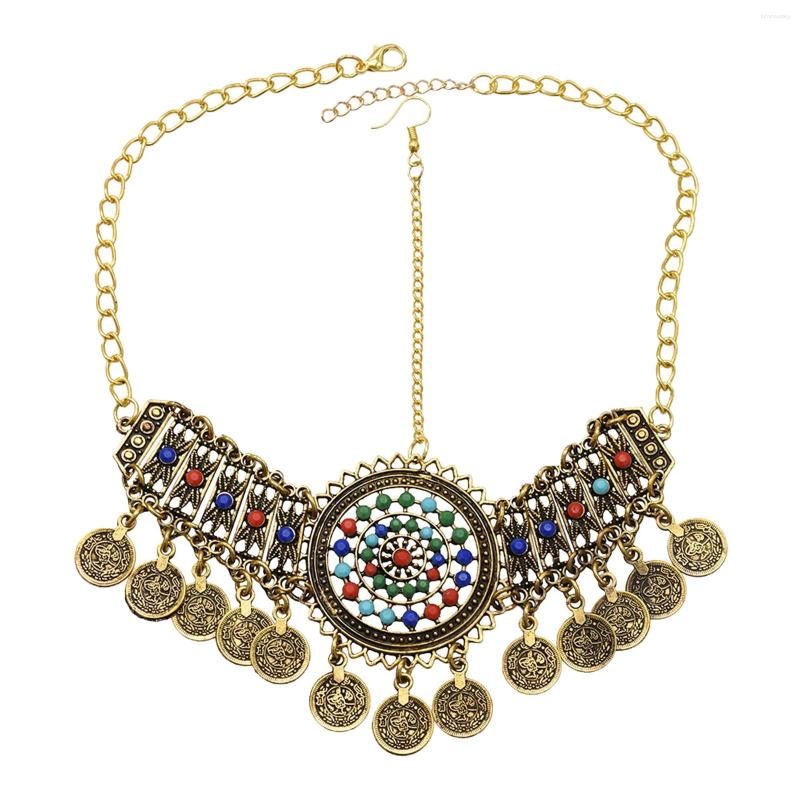

Hair Clips Coin Headpiece Tassel Head Chain Jewelry Outfit Decor Belly Dance Hoop