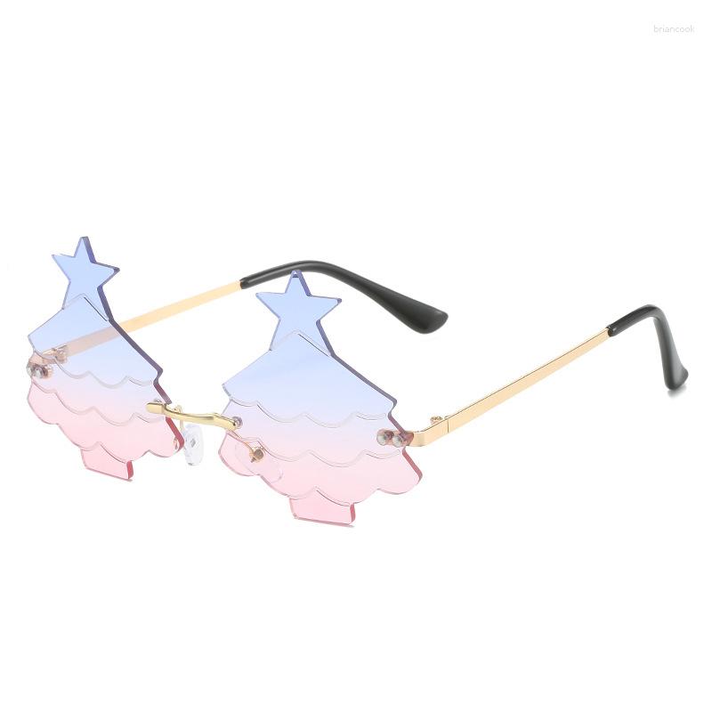 

Sunglasses Mosengkw 2023 Fashion Christmas Tree Rimless Star Alloy Eyeglasses