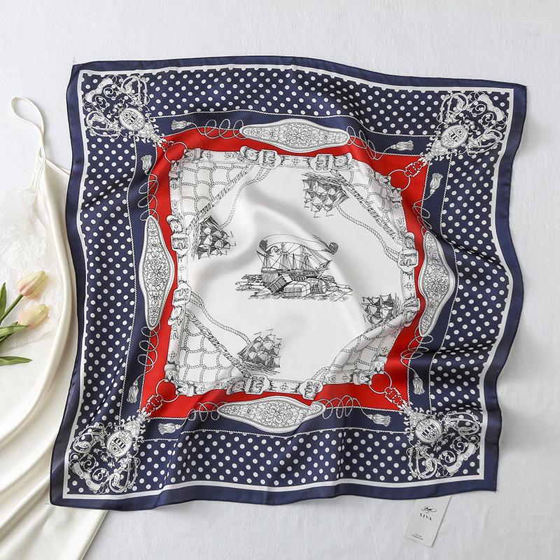 

Scarves 2023 70cm Small Square Scarf Silk Lady Professional Bib Fashion Printing Shawl Wholesale