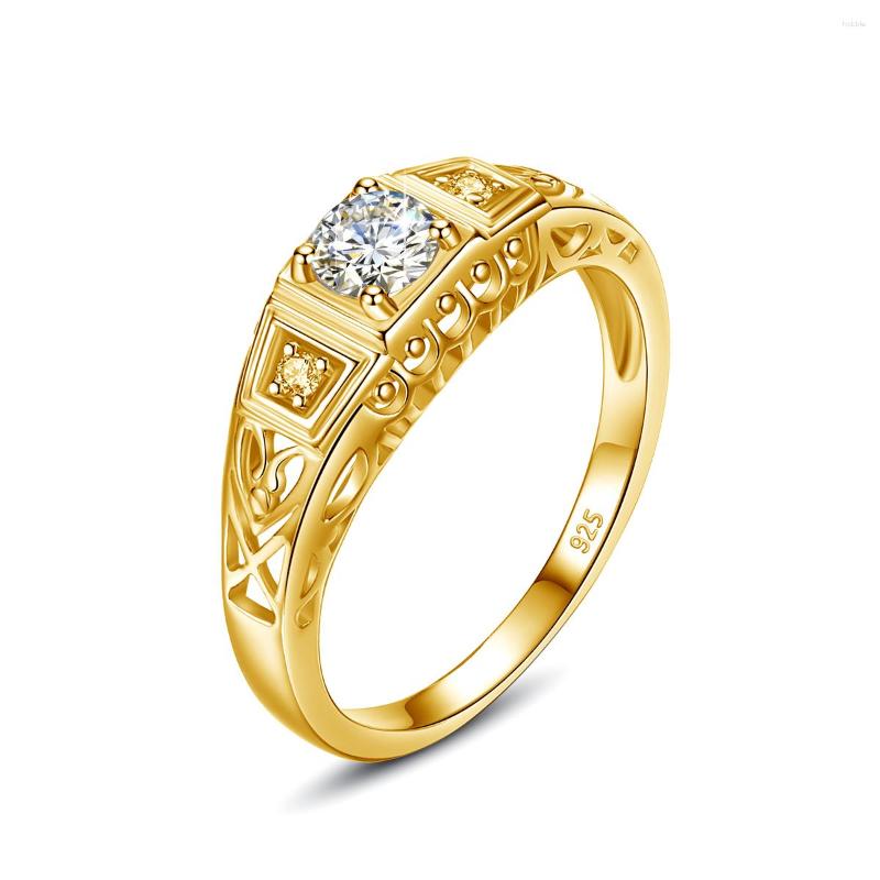 

Cluster Rings Filigree Moissanite Ring Sterling Silver 925 With GRA Certificate Engagement Wedding Jewelry Trending Women's Gift
