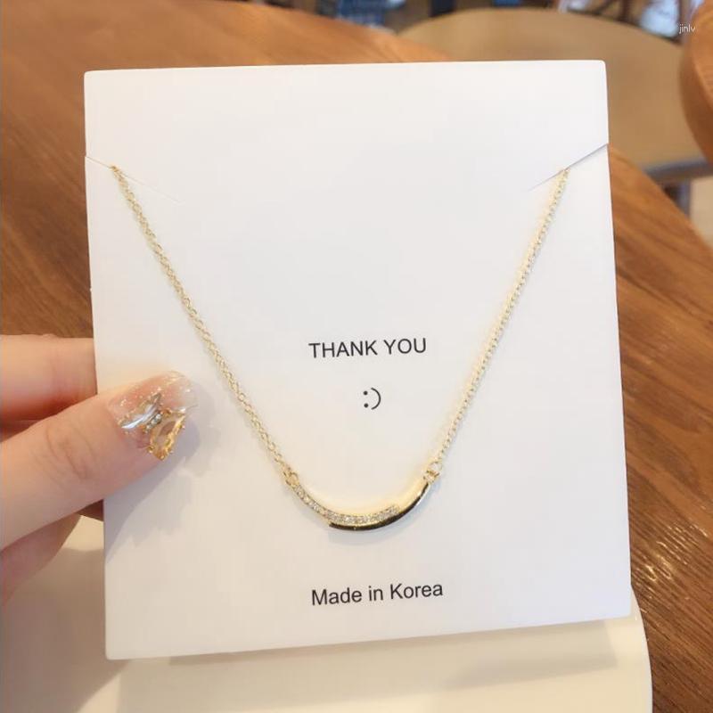 

Pendant Necklaces Fashion Party Jewelry Face Zircon Necklace For Women Korean Engagement Geometric Irregula Accessories Making Girl Gift