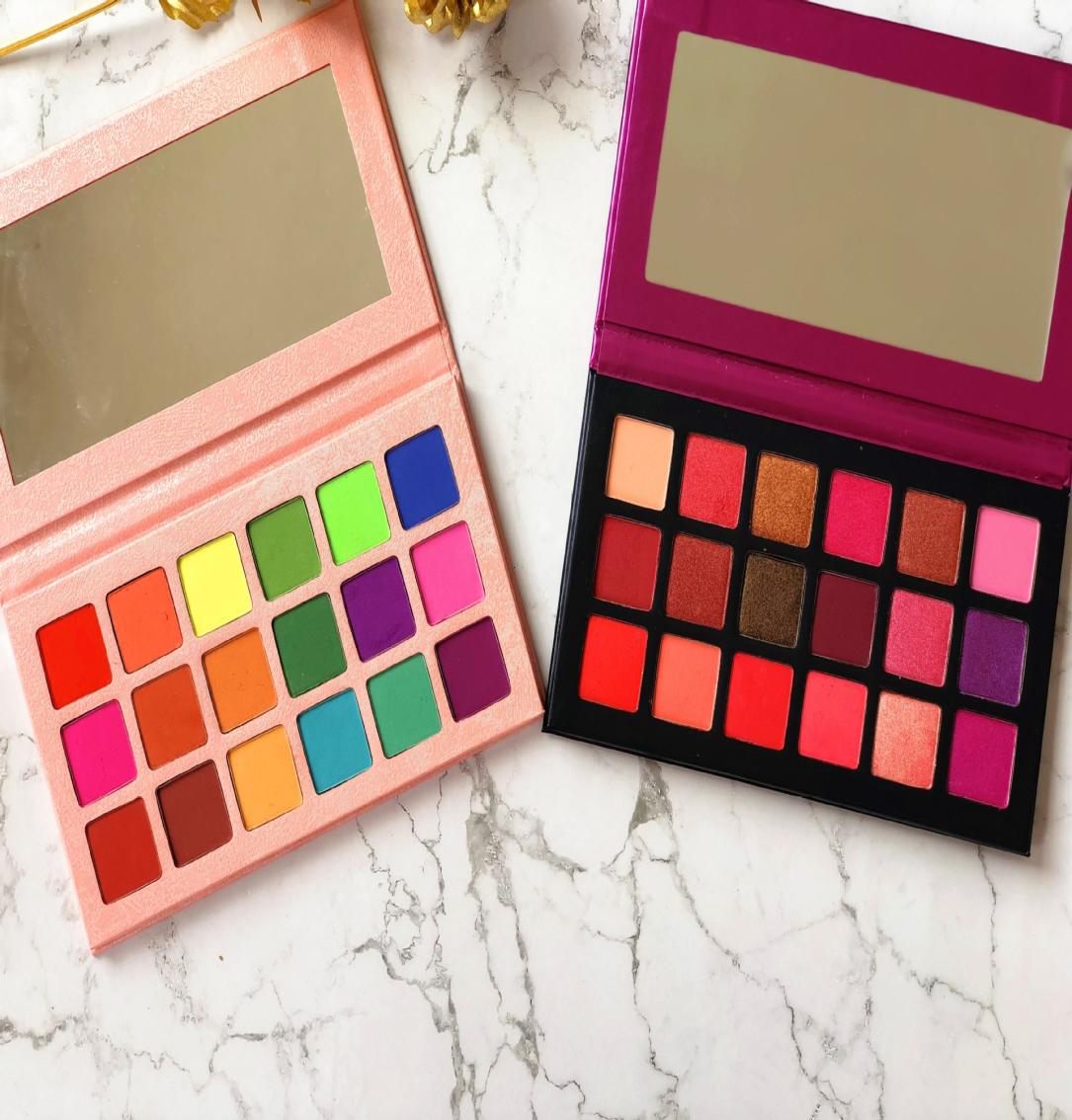 

18 Color High Pigment Eyeshadow Palette Glitter Eye Shadow Palette Waterproof Matte eye shadow cherry palette DHL 1504535, Sky blue