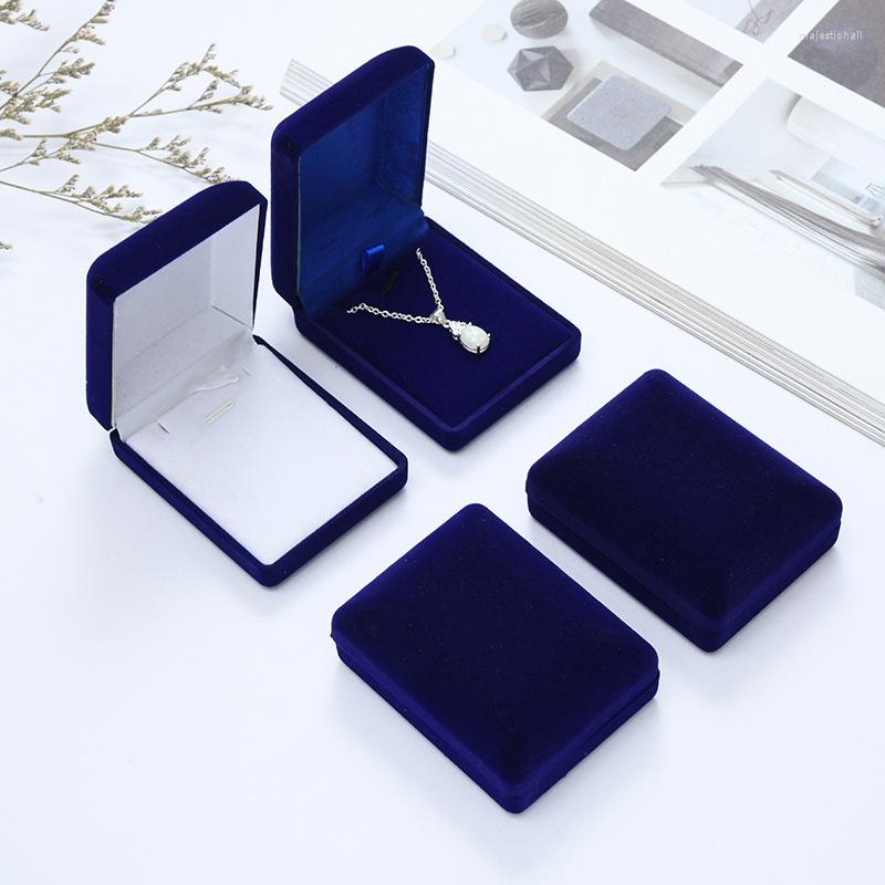 

Jewelry Pouches Romantic Couples Blue Pendants Organizer Storage Box Flannelette Earrings Brooch Gift Display Wholesale