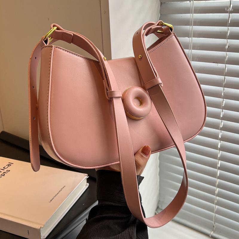 

Evening Bags Bag 2023 Fashion Beautiful Niche Design Underarm High-quality Solid Color Women Crossbody, Pink