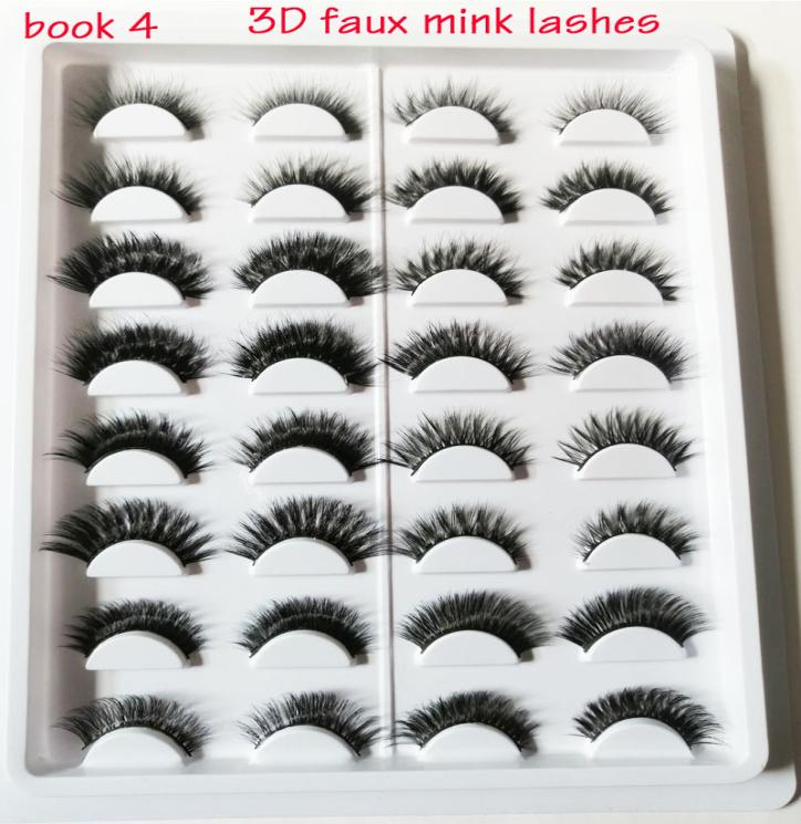 

100 real siberian 3d mink fur strip false eyelash long individual eyelashes 3pairs mink lashes extension5898060
