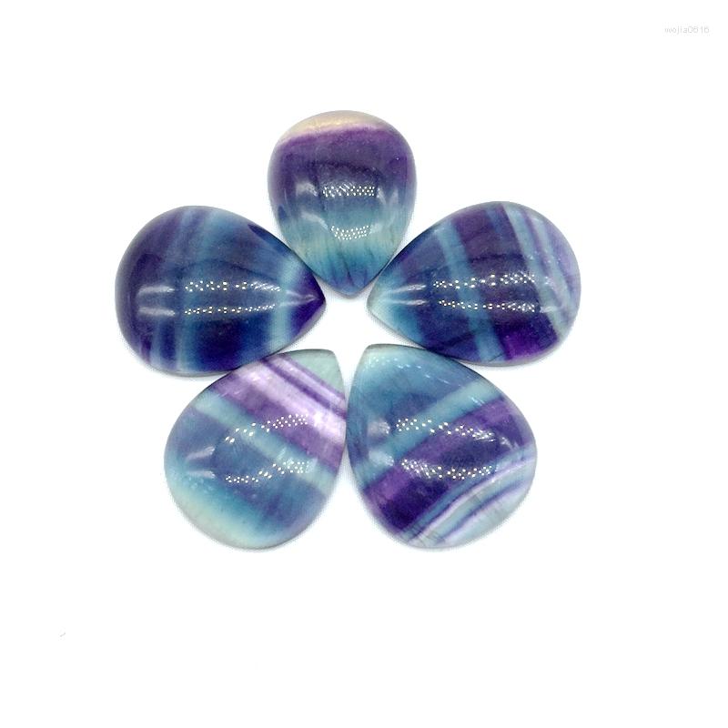 

Charms Natural Stone Bead Colorful Rainbow Fluorite Drop Charm Pendant No Hole For DIY Making Jewelries Necklace Etc