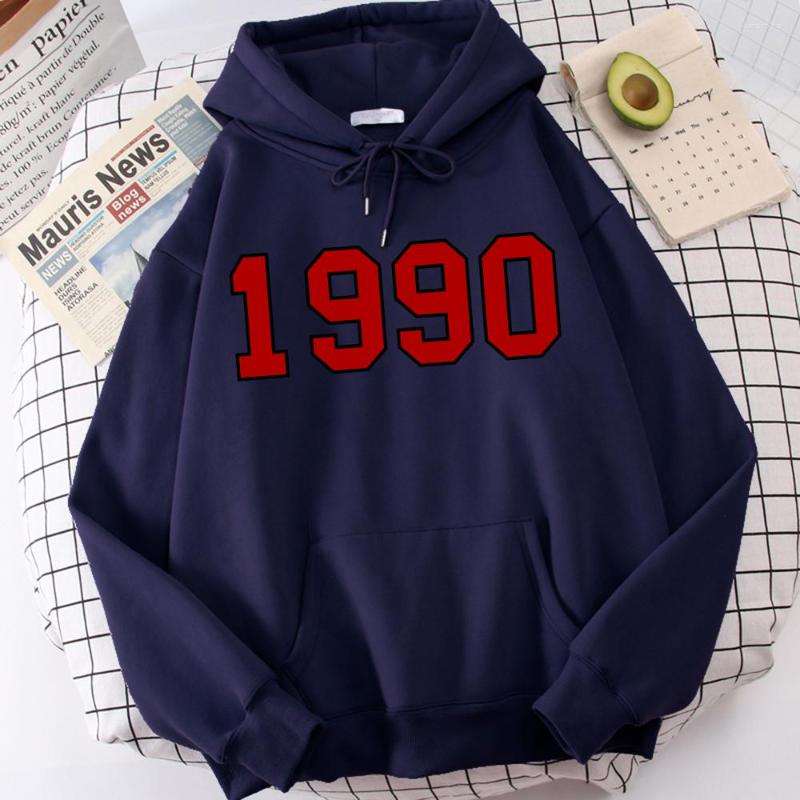 

Men's Hoodies 1990 Personality Street City Letter Men'S Clothes Fashion All-Match Streetwear Vintage Harajuku Hoodie Casual Daily Men, Black