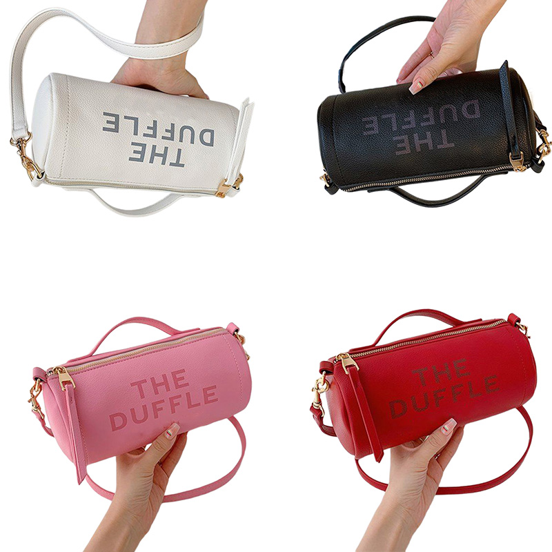 

The Duffle Shoulder Bag Designer Women Fashion Luxury Vintage Black White Red Pink Blue Yellow Beige Silver Burgundy PU Messenger Crossbody Tote Bags Classic Purse, Colour 1