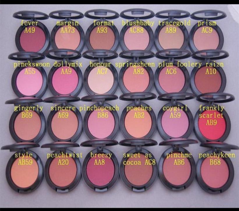

High Quality Makeup Nlush Beauty Powder Shimmer Blush 24 color No mirrors no brus 6G Makeup Blush9810526, Mixed color