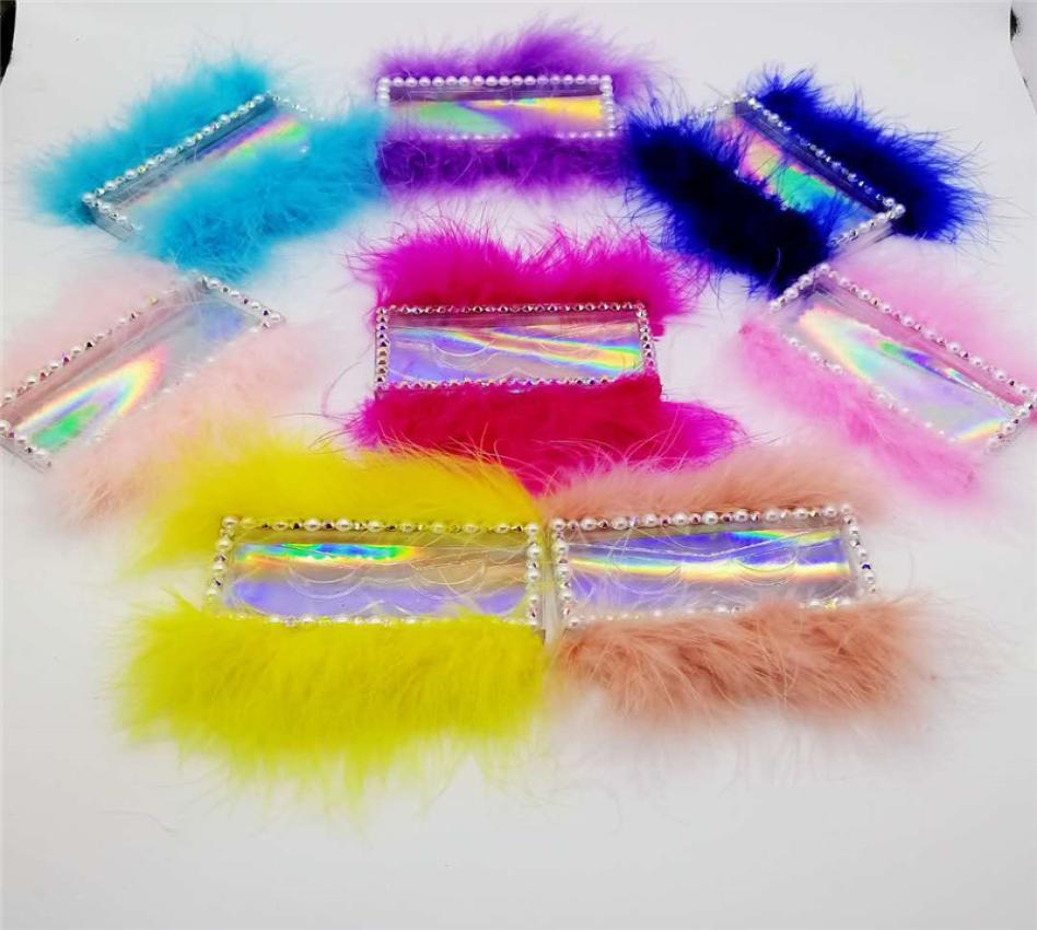 

New makeup eyelashes box 9 colors diamond eyelash packing box 25mm eyelash packing box5962611