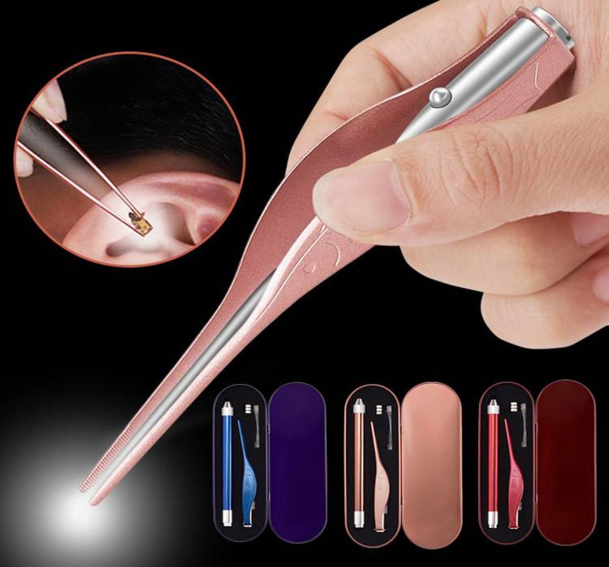 

Children039s ear luminous spoon LED ear wax picking tool visible Fish sh ape light Tweezers Set 2021 New Arrival High Quality6457039