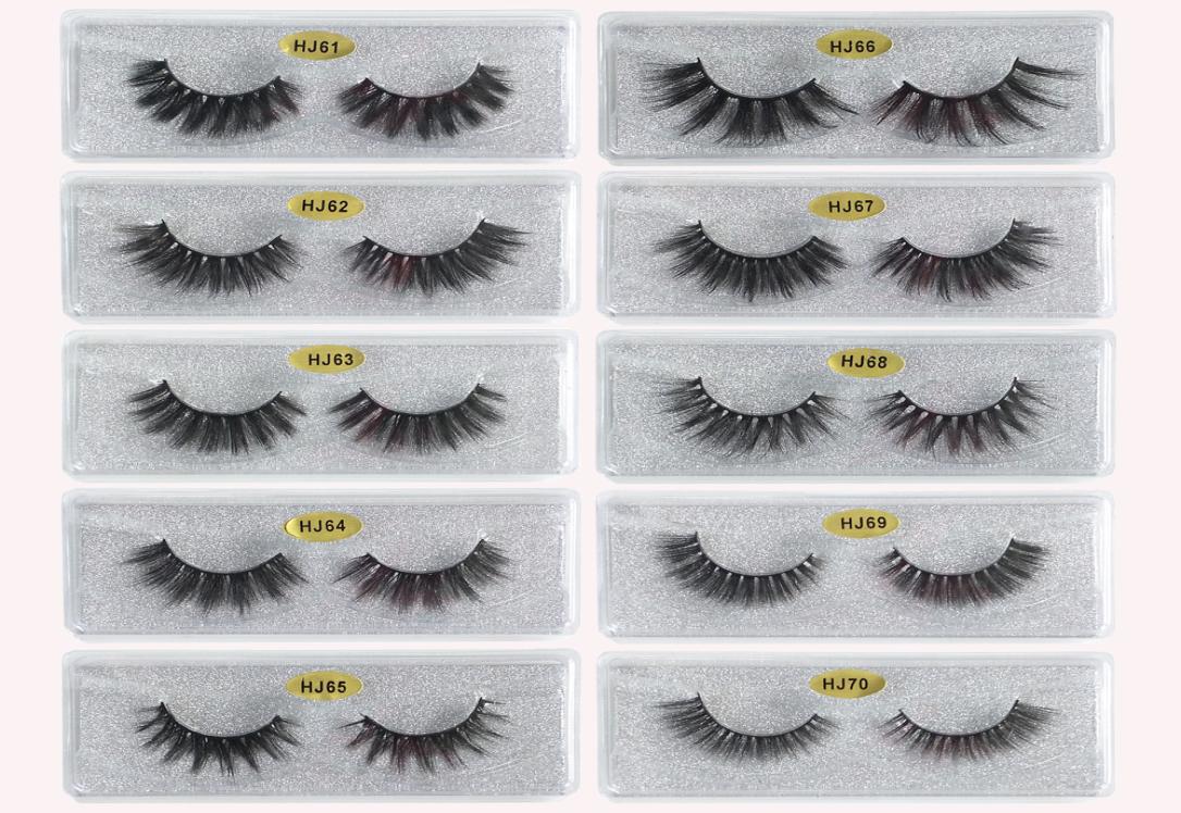 

3D Mink Eyelashes Eye makeup Mink False lashes Soft Natural Thick Fake Eyelashes 3D Eye Lashes Extension Beauty Tools 10 styles DH7886714