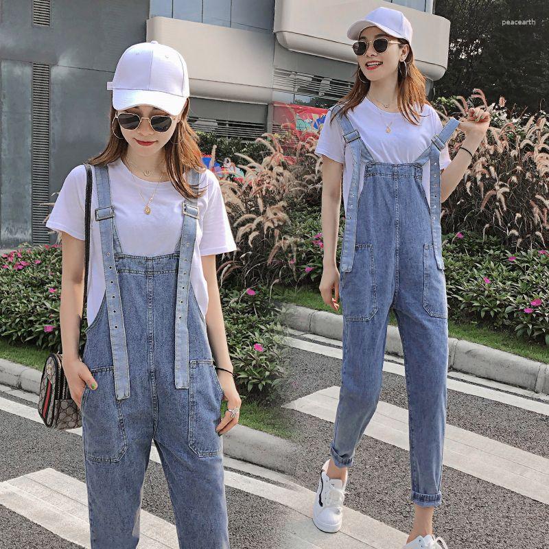 

Women' Jeans Vintage Denim Overalls Women Summer Female Style Pan Oose Wide Leg Jumpsuits Loose Tide Casual All Match Large Size G91, Blue
