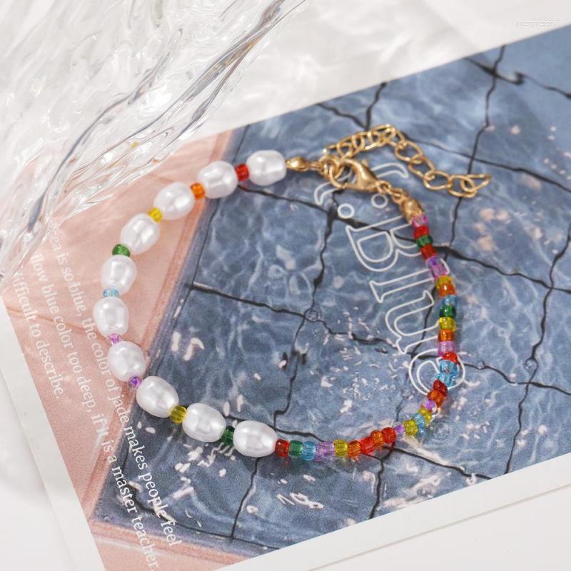 

Link Bracelets Bohemia Colorful Pearl Beads For Women Ethnic Accessories Wholesale Girls