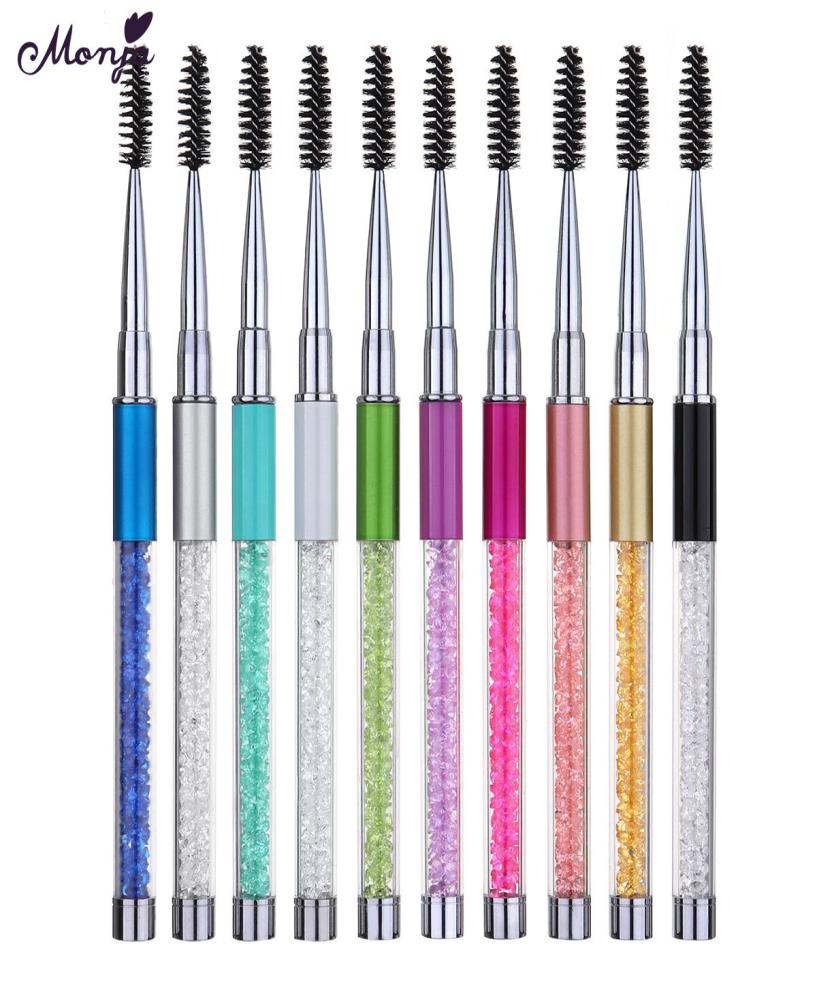 

Plastic pole eyelash brush spiral eyelash brush rhinestone pole with pen sleeve eyelash brush whole8889284