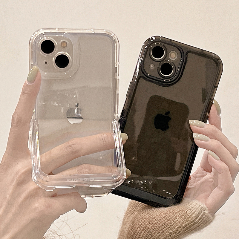 

Invisible Bracket Holder Stand Soft Shockproof Case For iPhone 14 Pro Max 13 11 12 14 Plus Transparent Candy Color Phone Cover