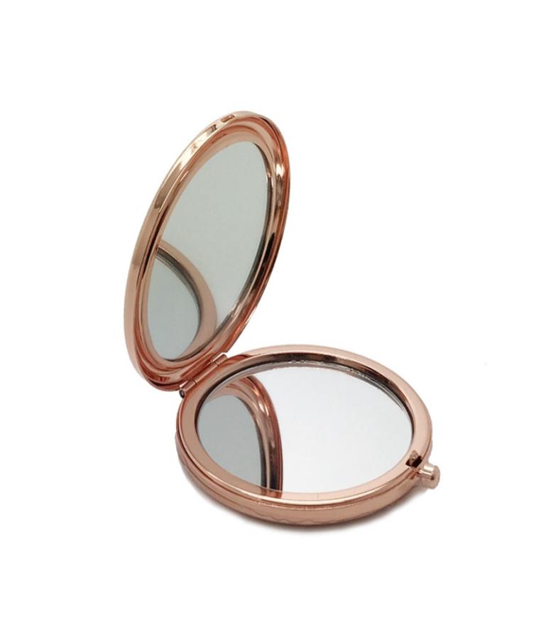

Double Side Pocket Makeup Mirror Metal Silver Gold Rose Gold Cosmetic Foldable Mirror Magnifying Beauty Tool HHA2198548064