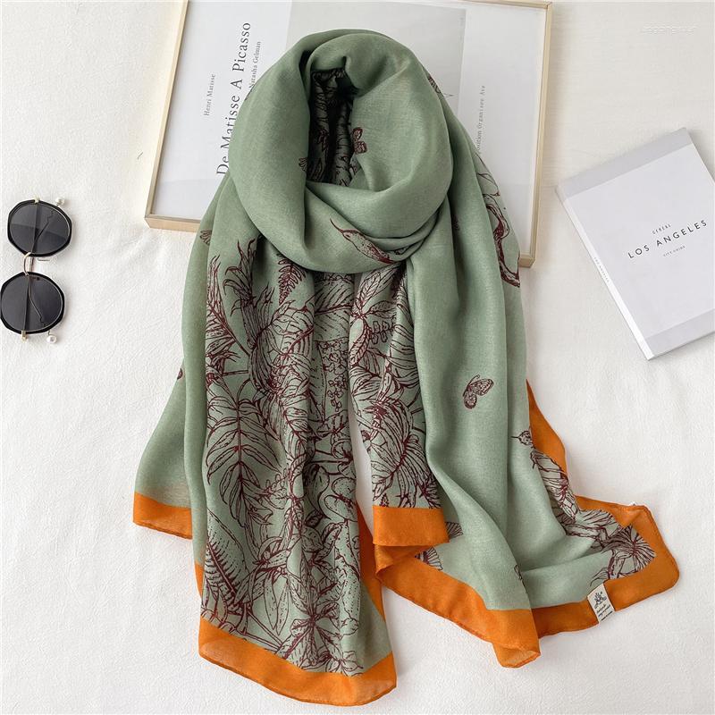 

Scarves 2023 Elegant Cotton Scarf Winter Hijab Women Print Animal Pashmina Autumn Shawl Wrap Foulard Headband Bandana Stoles Echarpe