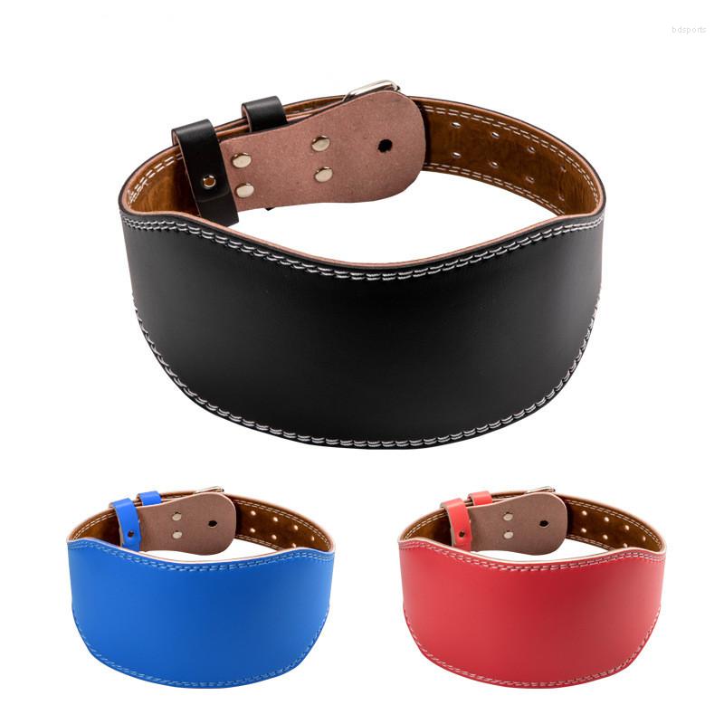 

Waist Support PU Weightlifting Belt With Thicken Pad Bodybuilding Fitness Belts Barbell Powerlifting Squat Training Protector, Black