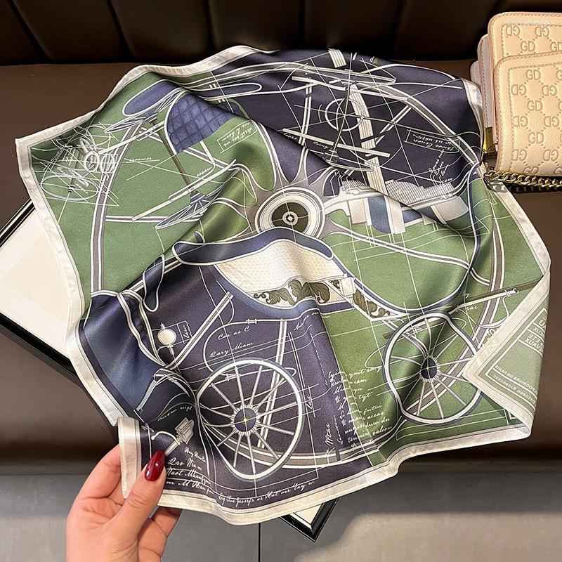 

Scarves 2023 Pure Silk Headscarf Square Satin Scarf For Women Shawl Foulard Hijab Neckerchief Headband Wrap Bandana Girls Wrist Echarpe