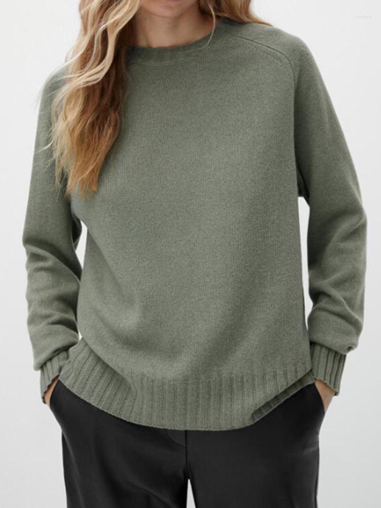 

Women's Sweaters Wool Elegant Women Sweater Oversized Knitted Basic Pullovers O Neck Loose Soft Female Knitwear Jumper Pull Femm In, Black