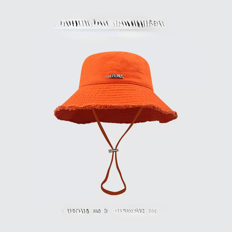 

Summer Bucket Hat Women's Washed Big Brim Vacation Burrs Hang Rope Sun Protection Sun Hat Outdoor Alpine Caps