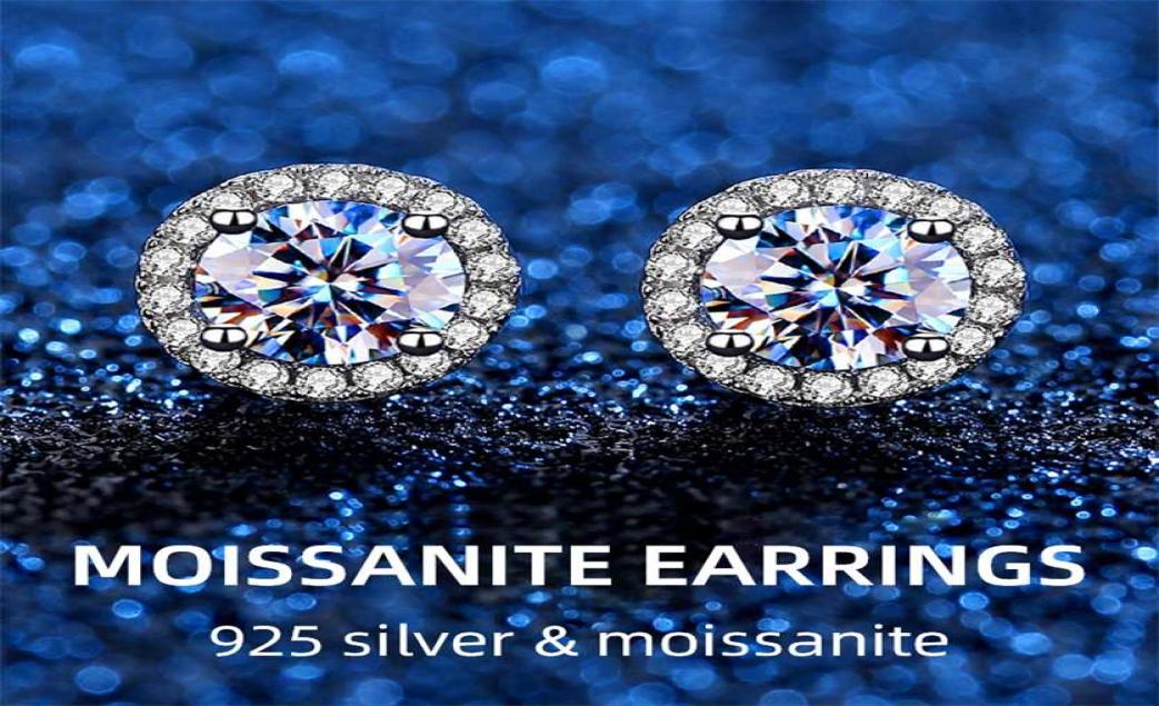 

NYMPH 100 earrings round diamond 05ct vvs D color 925 sterling silver girlfriend birthday gift exquisite jewelry e1 2202094895088