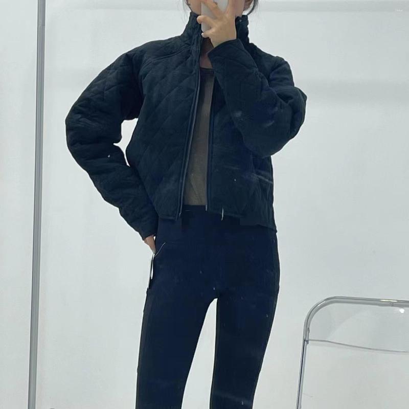 

Women's Jackets Loose Casual Stand-collar Cotton-padded Jacket Women Coat, Black