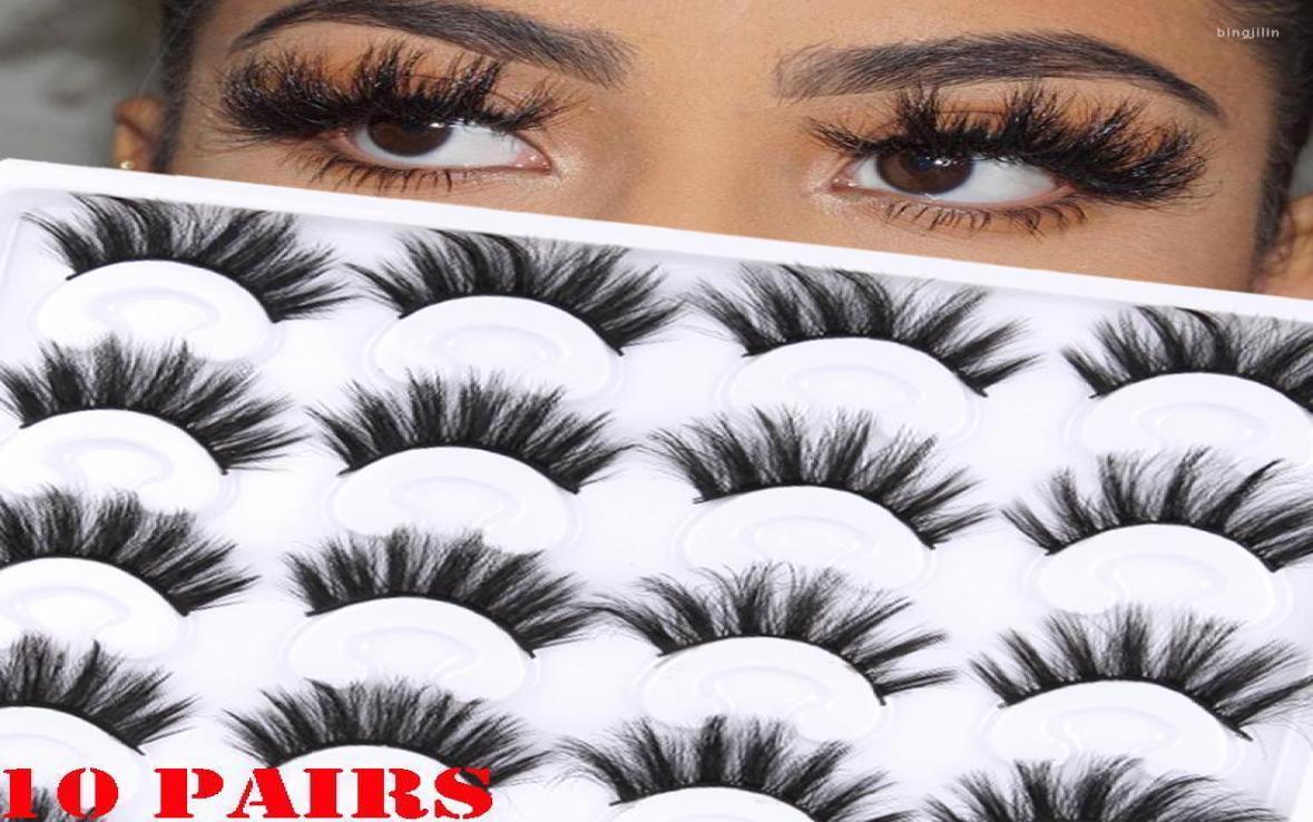 

False Eyelashes 10 Pairs 3D Mink Thick Long Natural Hair Fake Lashes Fluffy Wispy Mixed Eye Lash Makeup Extension Tools2369748