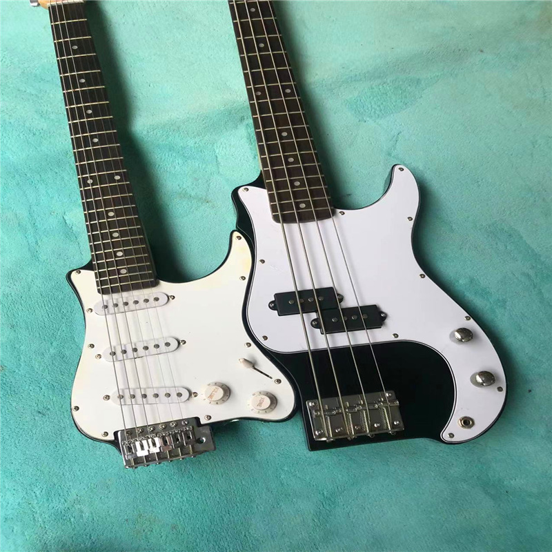 

Two-headed electric guitars accept custom black. Can be used separately. Free shipping