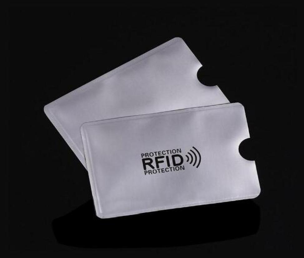 

Aluminum Foil Antiscan RFID Shielding Blocking Sleeves Secure Magnetic ID IC Credit Card Holder NFC ATM Contactless Identity Lock8318305