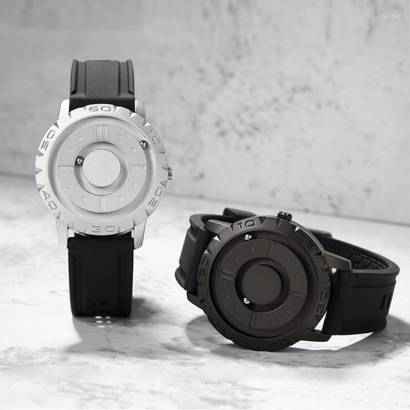 

Wristwatches Quartz Watches For Men's Magnetic Ball Personalized Creative Watch Trendy Black Technology Cool Concept Borderless Design