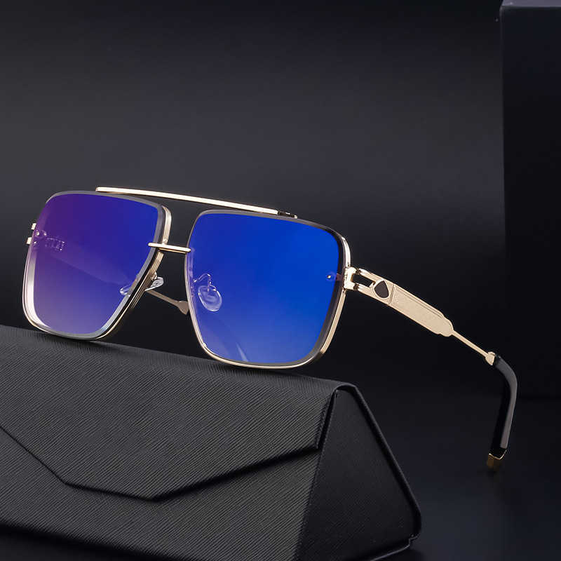 

2023 New Fashion Metal Double Beam Sunglasses for Men's Driving Box Sunglasses