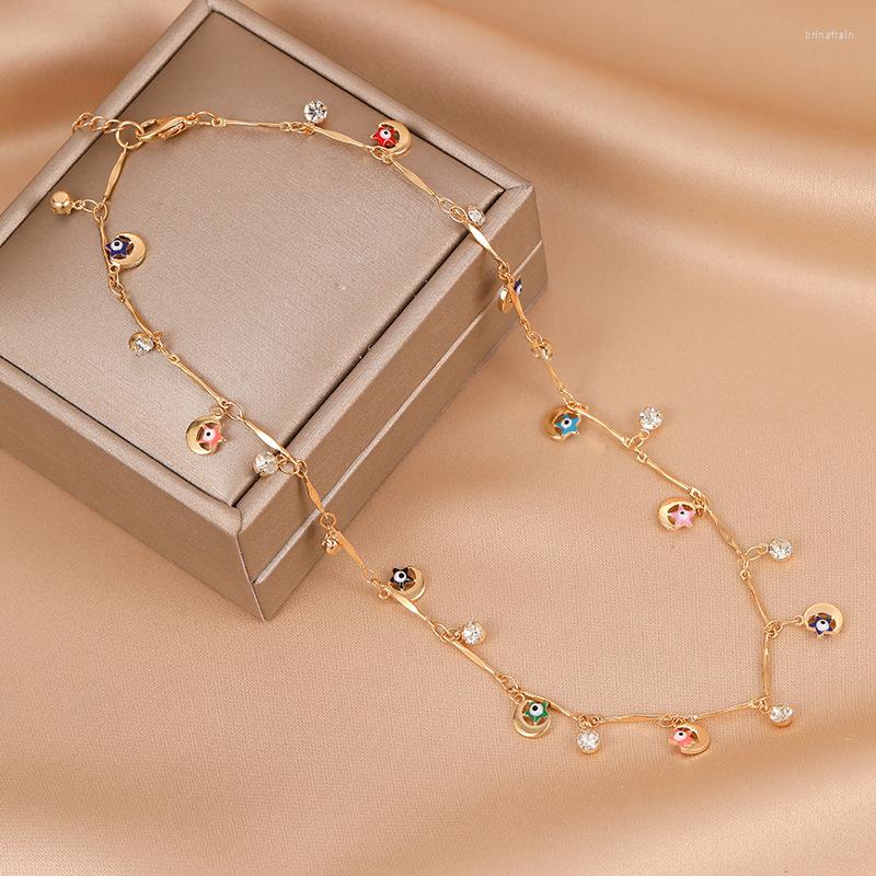 

Chains 2023 Pentagram Necklace Versatile Charcoal Chain Women's High Grade Rhinestone