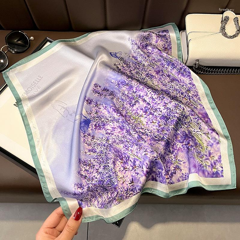 

Scarves Fashion Real Silk Square Satin Scarf For Women Shawl Foulard Hijab Neckerchief Bandana Luxury Summer Print Bufanda Echarpe