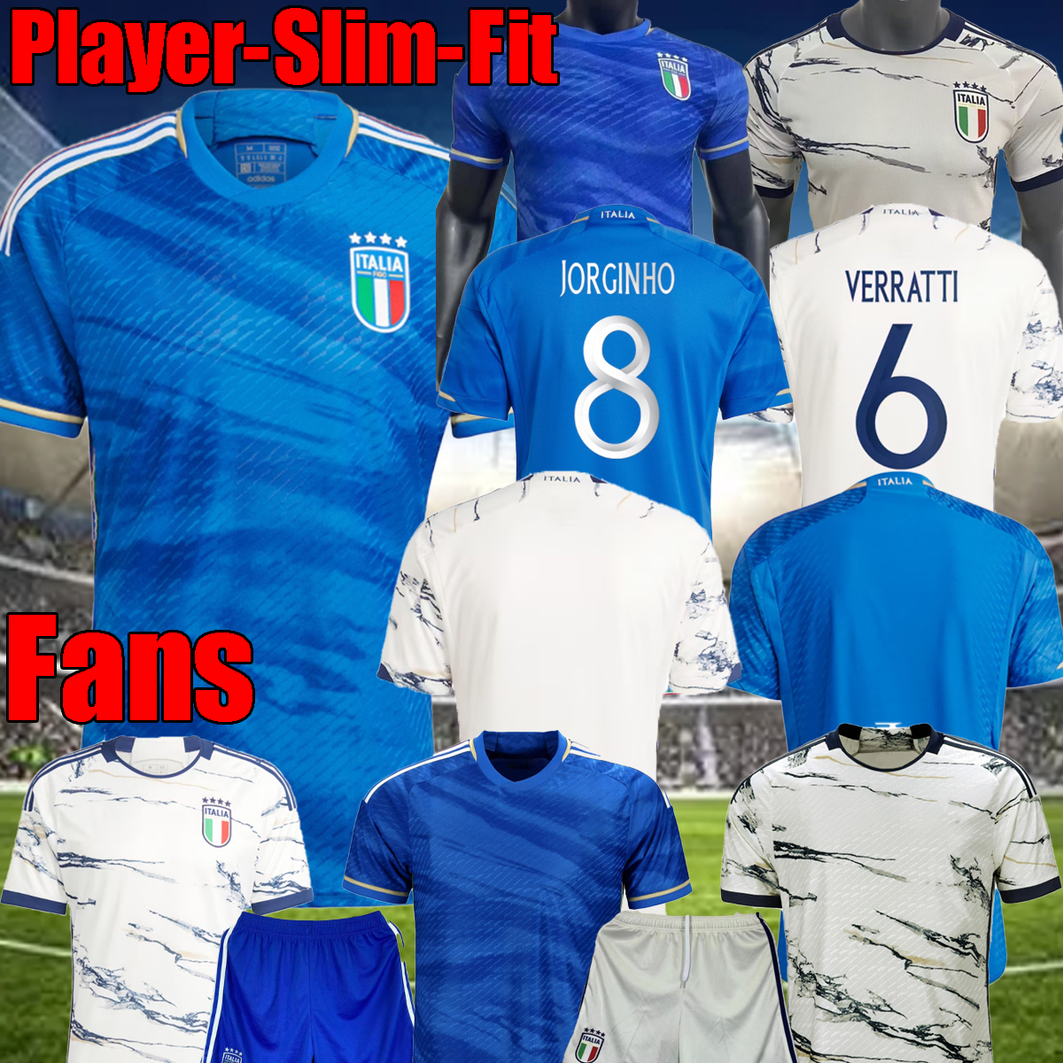 

23 24 Italia CHIESA Soccer Jerseys 2023 Italy 125th RASPADORI VERRATTI BARELLA DONNARUMMA Shirt TOTTI LORENZO POLITANO ZANIOLO MIRETTI Football uniform, 23 24 away+patch2