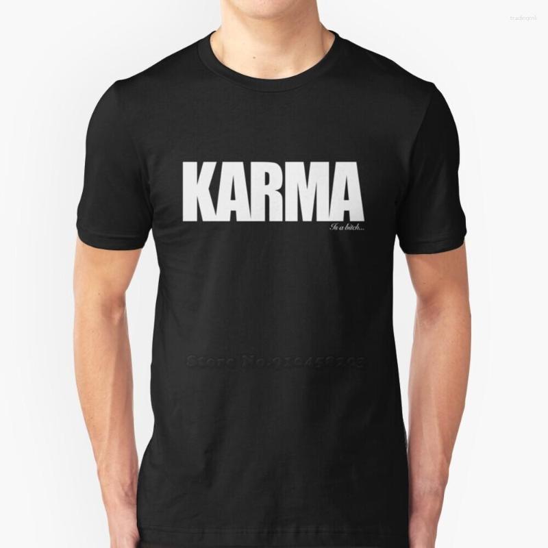 

Men's T Shirts Karma Problems Shirt Summer Fashion Casual Cotton Round Neck Quote Typography Yoga Namaste Om I Love, Mtee-orange