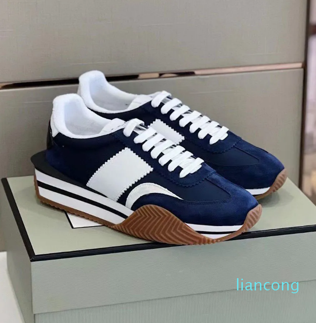 

James Men causal Shoes Suede Nylon Skateboard Walking Chunky Rubber Sole Lace Up Comfort Footwear EU 38-46