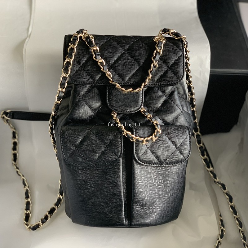 

AAAAAA Fashion Designer Bag Women's Bag 24 cm Backpack Handbag purse Original box leather Cross Body chain high-quality C0176