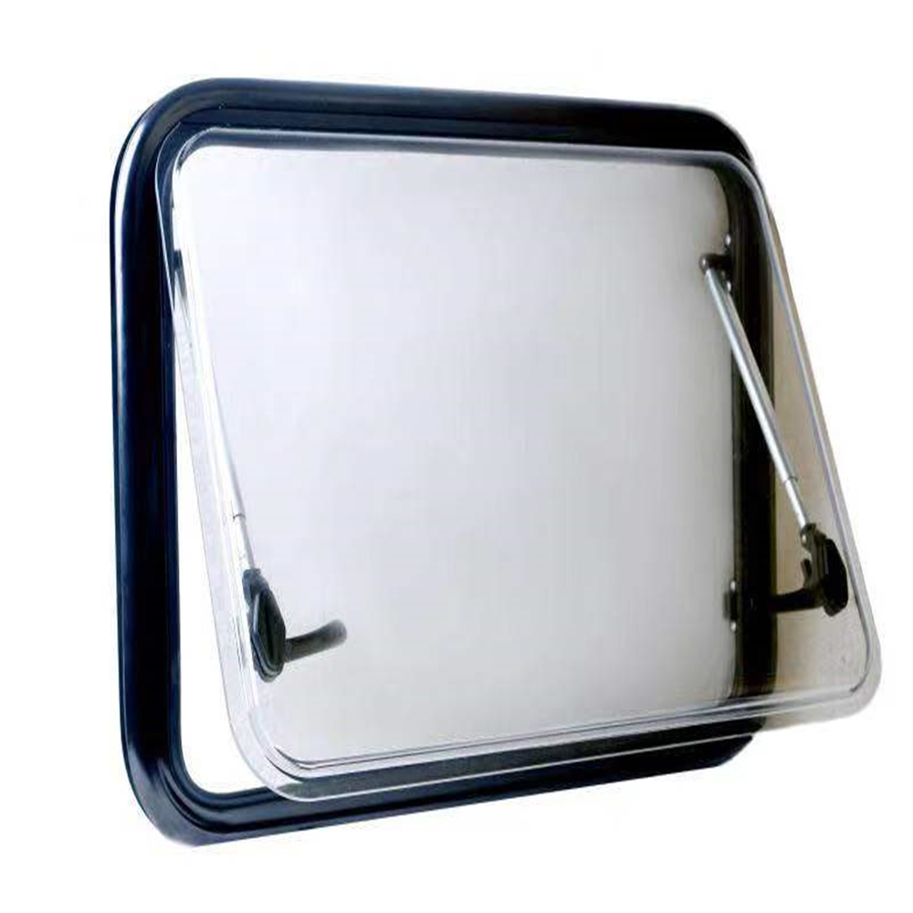 

Aluminum Alloy Top Hung Side Window Round Angle Ventilation Hatch With Screen& Blind RV Caravan MG17RW-AG