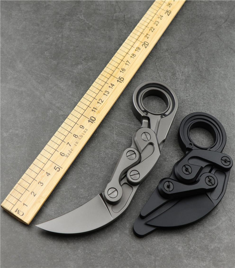 

M390 steel mechanical claw knife outdoor camping portable knife TC4 titanium alloy handle high hardness sharp selfdefense EDC too9450011