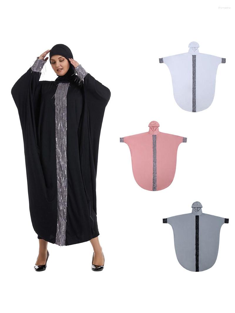 

Ethnic Clothing Abaya For Women Long Dress With Sequins Oversize Maxi Islam Muslim Fashion Dubai Kaftan Hijab Robe Jilbab