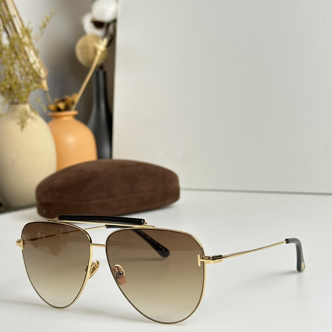 

New TOMFORD Sunglasses High Beauty Plate Glasses for Men and Women Street Shooting Designer UV Resistant Sunglasses