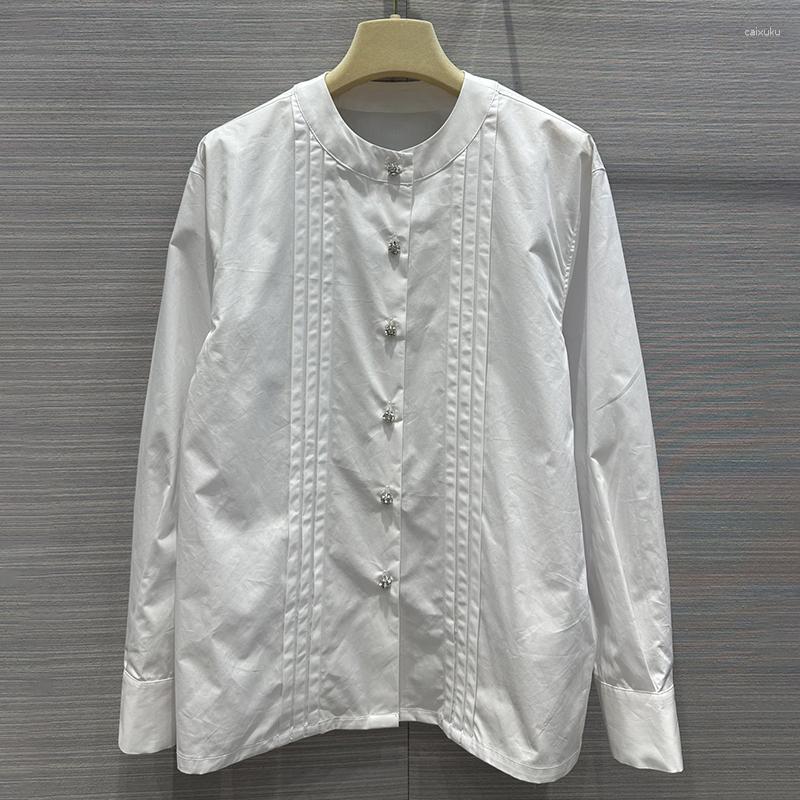 

Women' Blouses 2023 Summer White Ruffles Women Blouse Office Lady Short Sleeve O-Neck Shirts Casual Loose Elegant Basic Tops, Picture shown