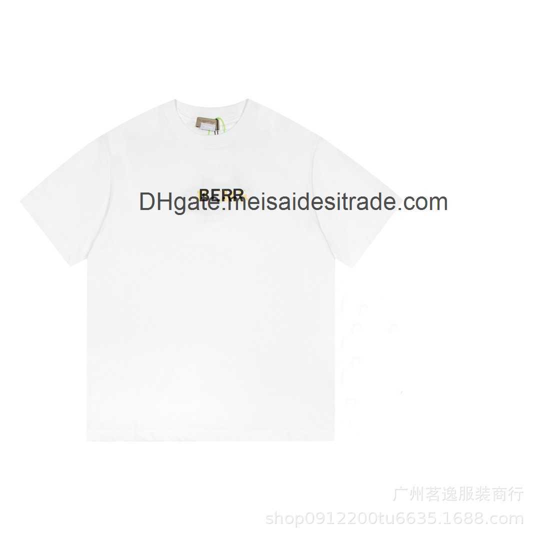 

AAAAA Designer Luxury T-shirt Bur Brand The correct version BU home bronzing glue printing font round neck short sleeve T-shirt versatile for lovers gift version, White