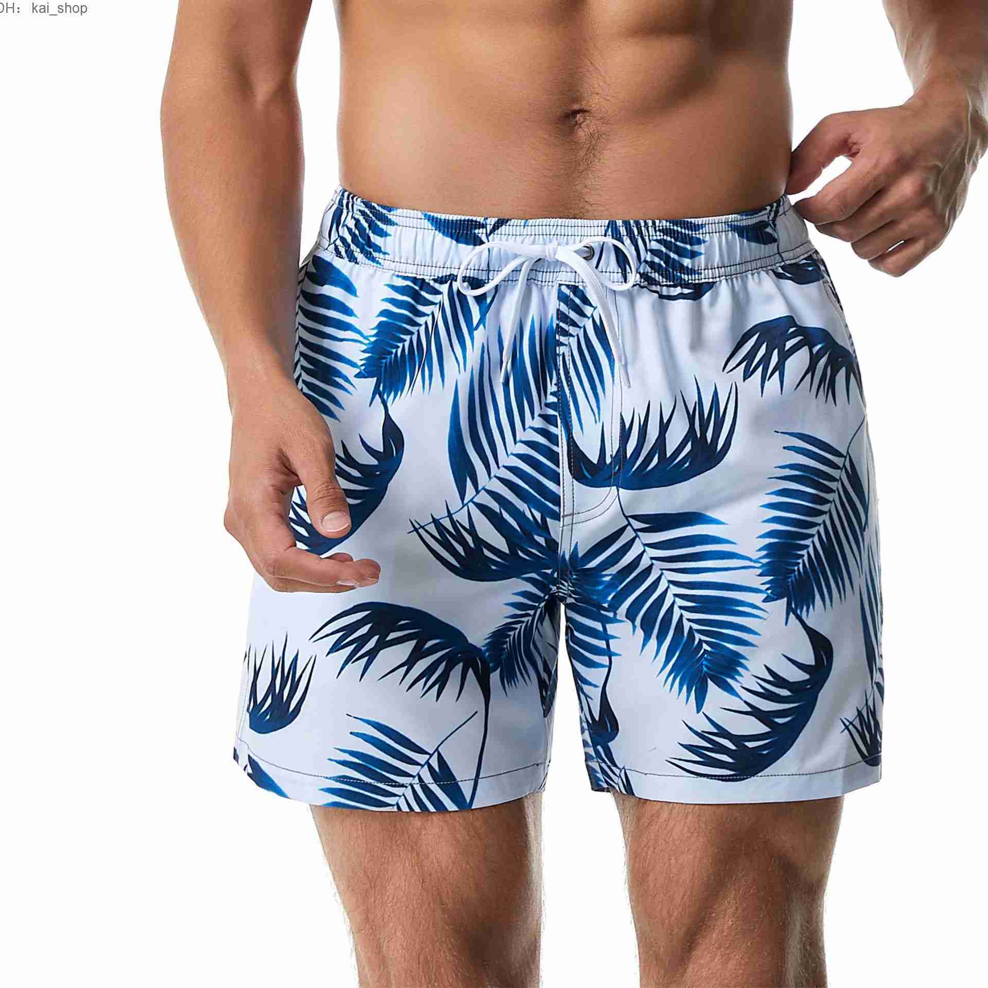 

Beach Pants, Printed Quarter Summer Four Sided Stretch Quick Drying Surfing1, T95-010