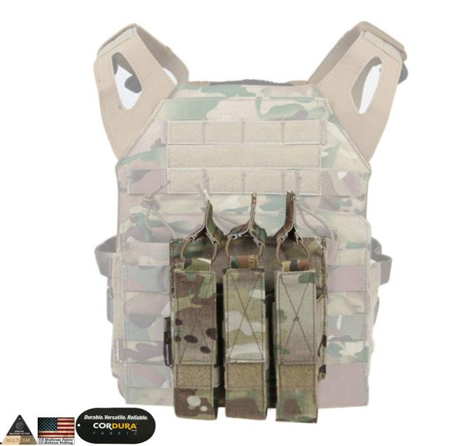 

Bags Modular Triple Pouches Airsoft Hunting MP7 Magazine Pouch Wargame Tactical Accessories Molle Mag Pouch Multicam8442402, Multi-color