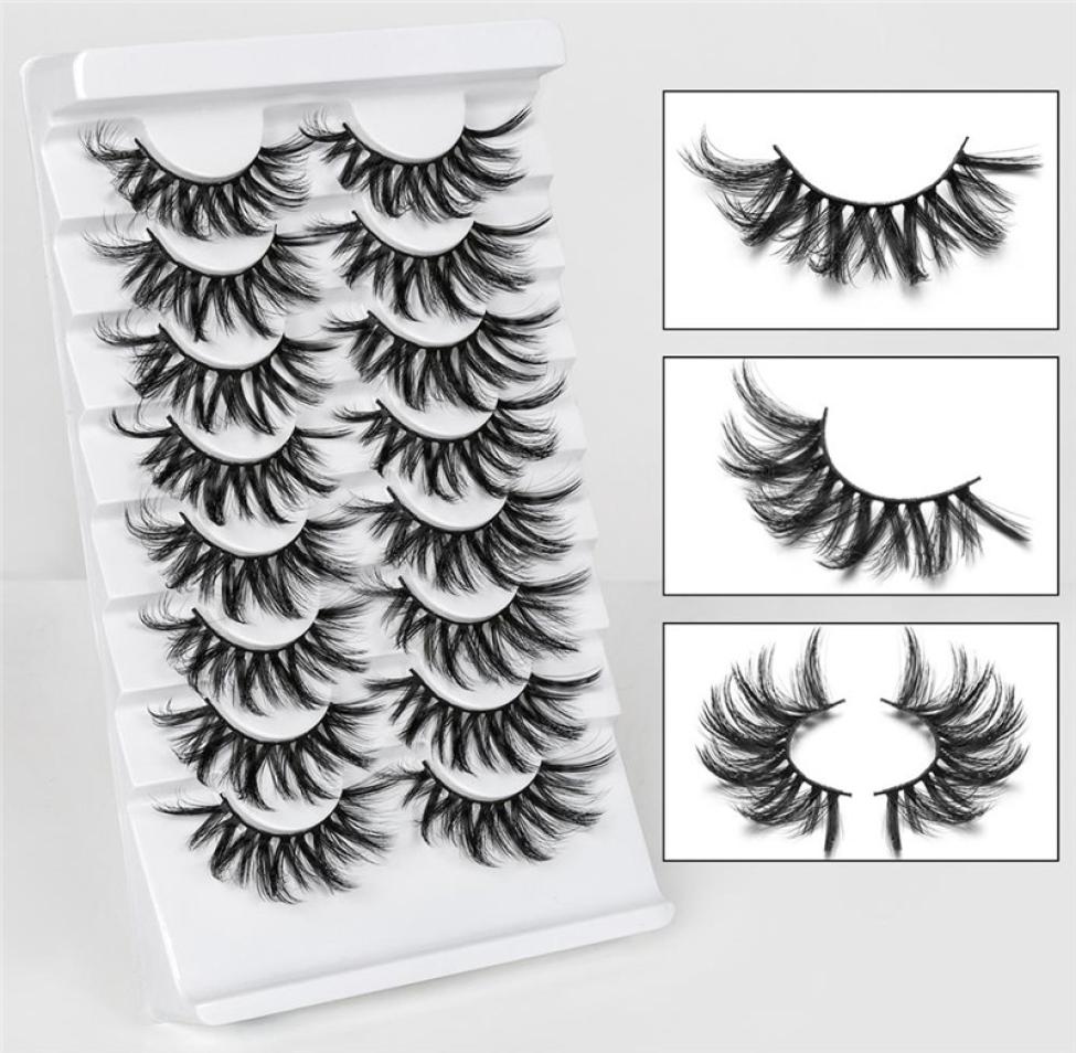 

8 Pairs Thick Eyelashes Wispy Long Lashes Handamde Lashes Nature Eye Makeup Tools 3D False Eye Lashes8568437