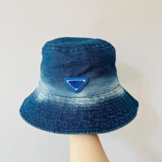 

Top Designer Inverted Triangle Standard Japanese Gradient Jean Fisherman Hat Versatile Casual Sun Hat Distressed Retro Men and Women Same Style