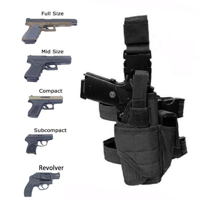 

Tactical foot gun holster thigh pistol holster adjustable right hand suitable for all kinds of pistol models7687217, Green